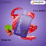 Nerd Fire Grape Ice 8000 Puffs