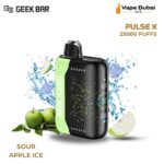 Geek Bar Pulse X sour apple ice 25000 Puffs